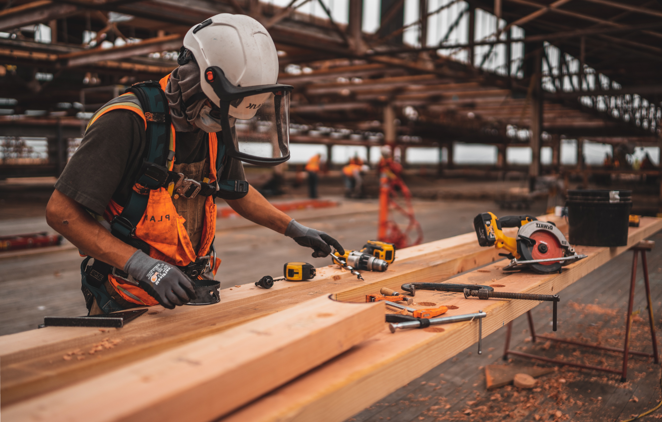Wood processing workers